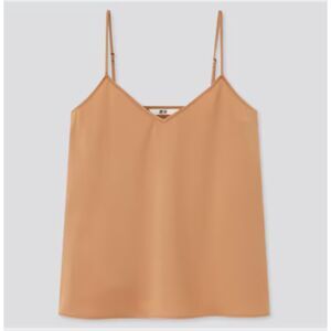 UNIQLO Satin V-Neck Camisole‎ Rust Orange NWOT Small